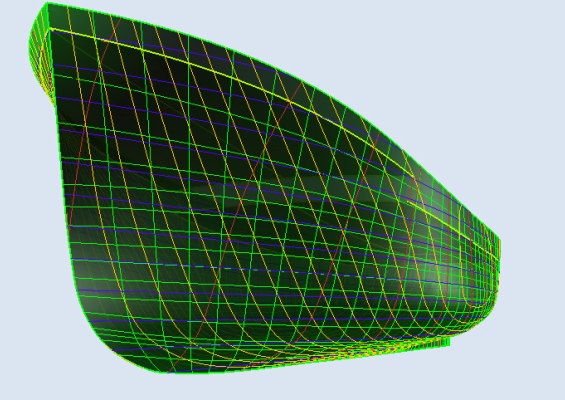 Yacht 3D hull model