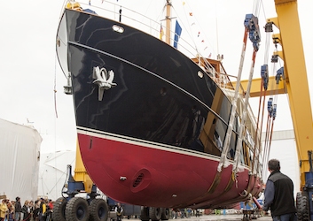 Motor Yacht Taransay being Launched